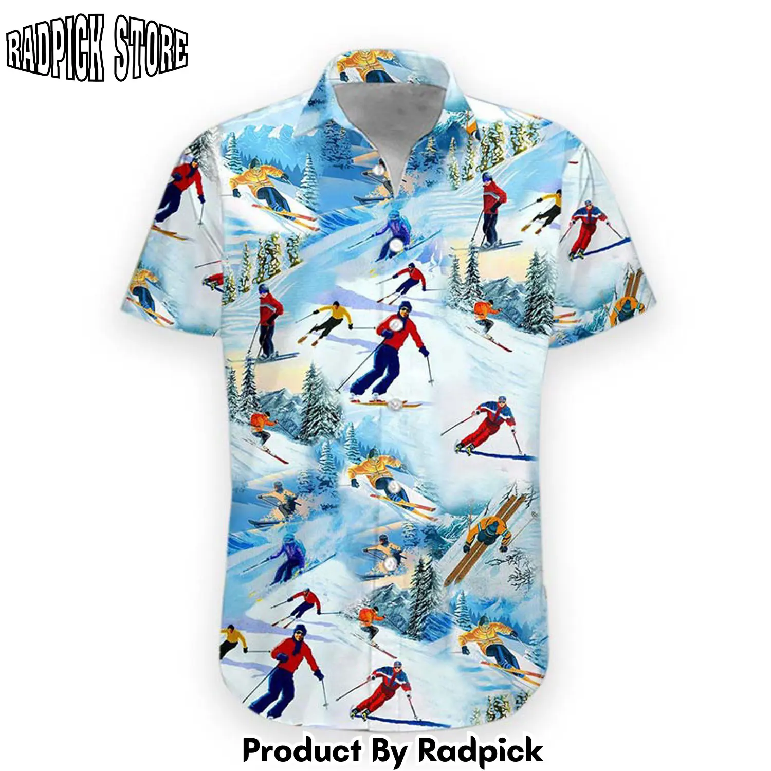 Radpick 3d skiing hawaii shirt rp292258